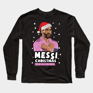Funny Christmas Messi Miami Christmas Long Sleeve T-Shirt